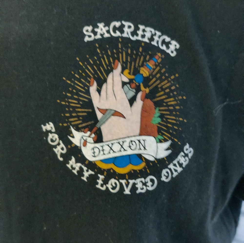 Dixxon Flannel Co Sacrifice Bold  Tattoo Style Graphics Cropped Retro Tee Shirt